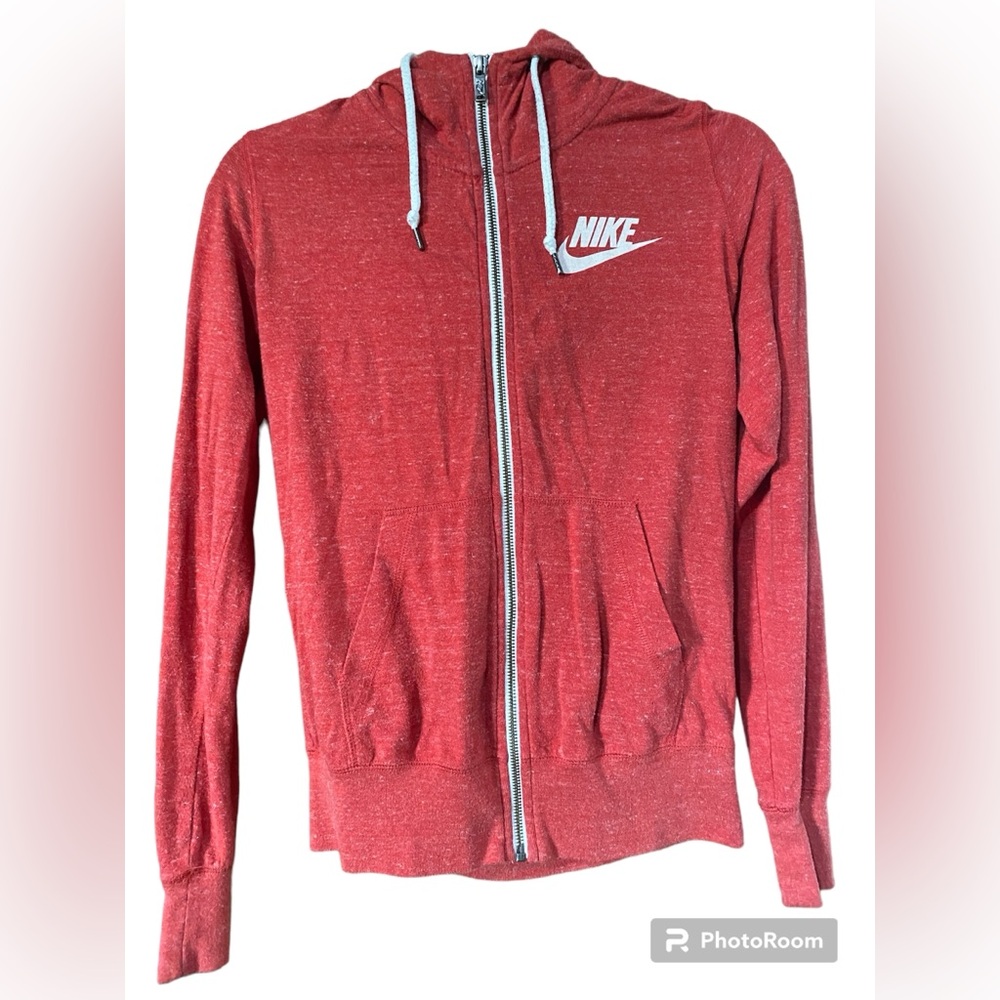 Nike Sportswear Gym Full Zip Hoodie Red